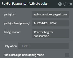 Plugin Action → Activate subscription.