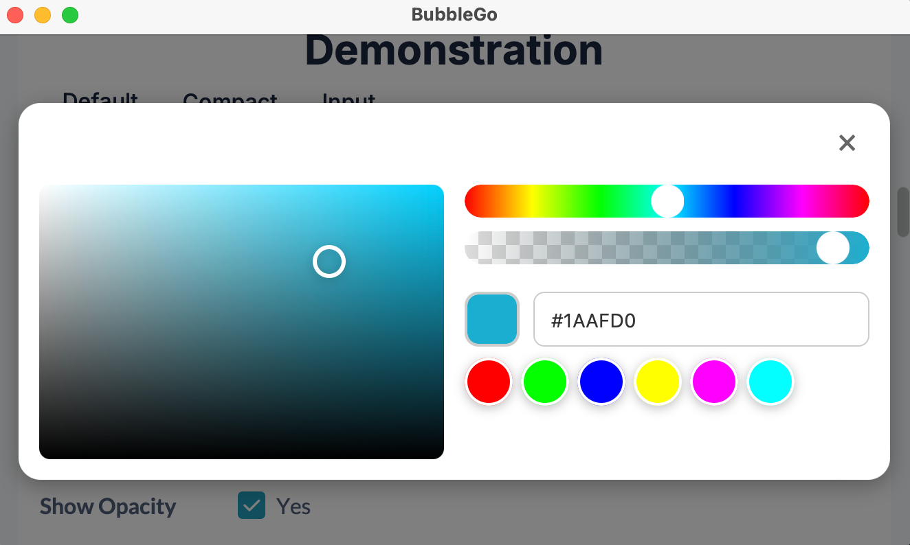 Popup for compact view