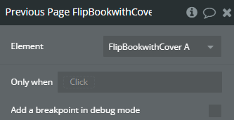 Workflow action → Previous Page.