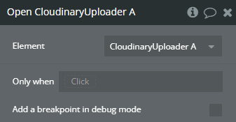 Workflow action → Open.
