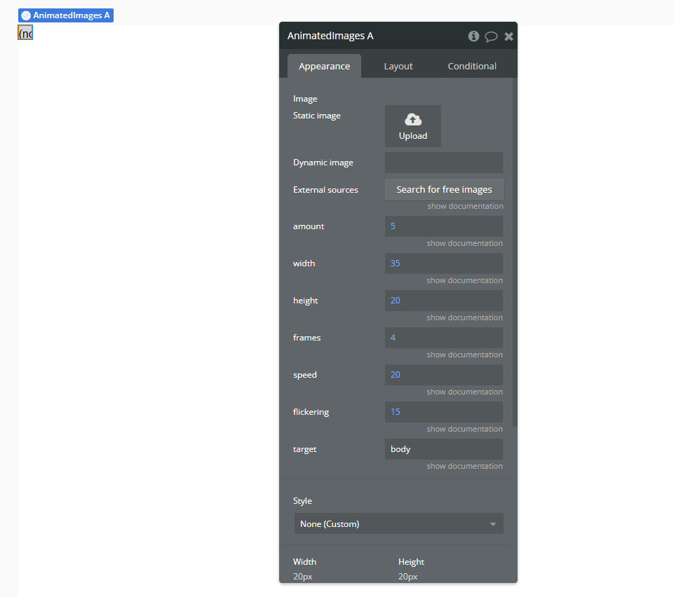 Element → Animated Images.
