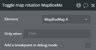 Workflow action → Toggle Map Rotation.