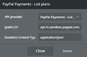 Plugin Data → List plans.