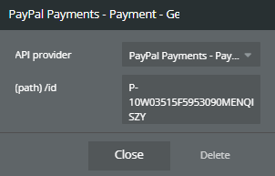 Plugin data → Payment - Get One By ID.