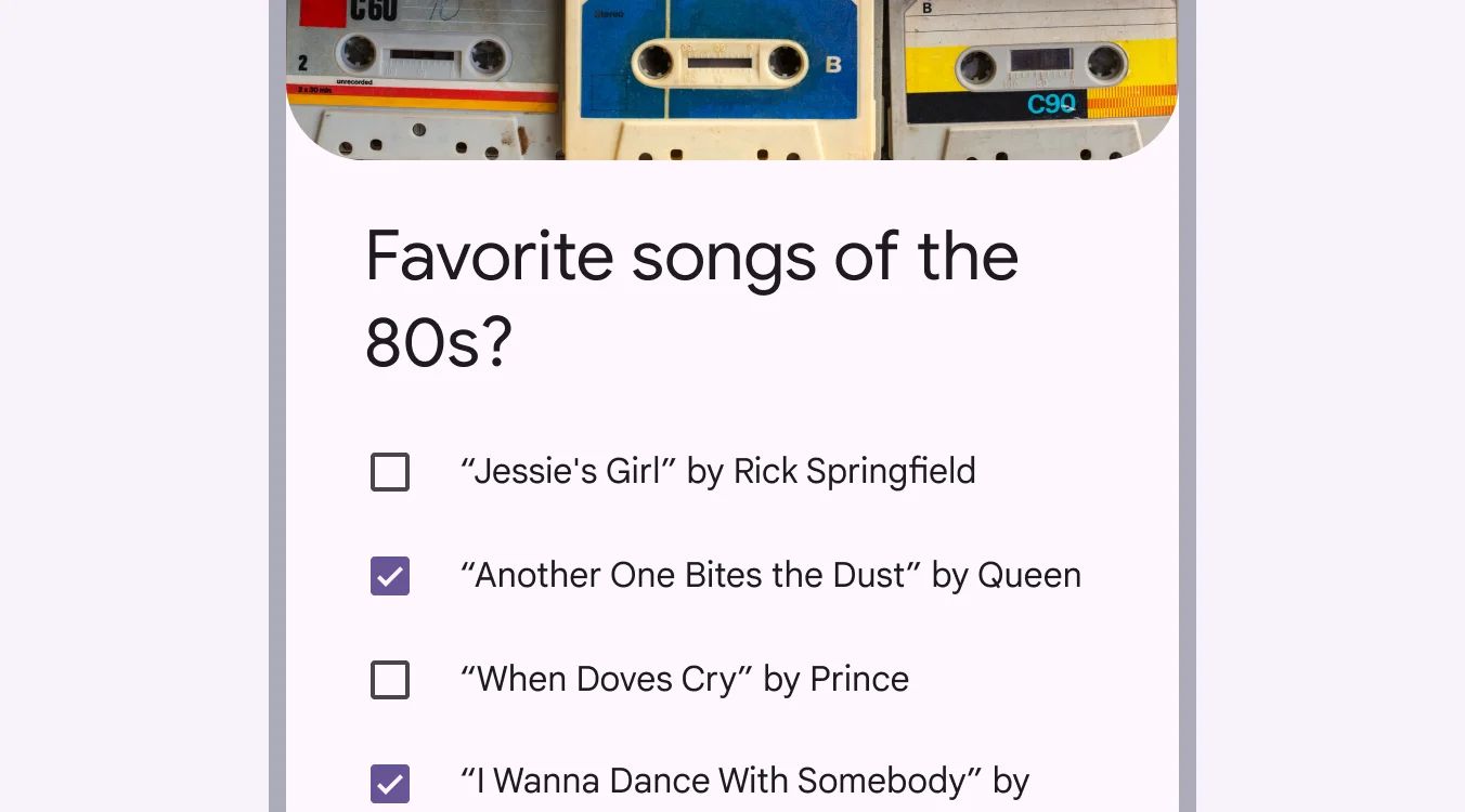 Checkboxes select multiple, related options