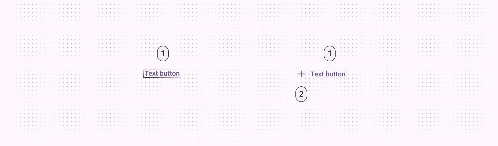 1. Label text
2. Icon