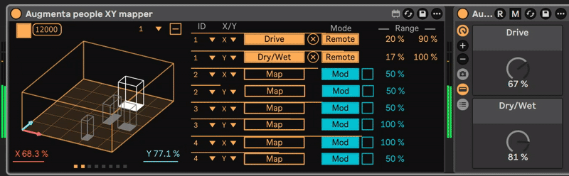 Augmenta people XY mapper