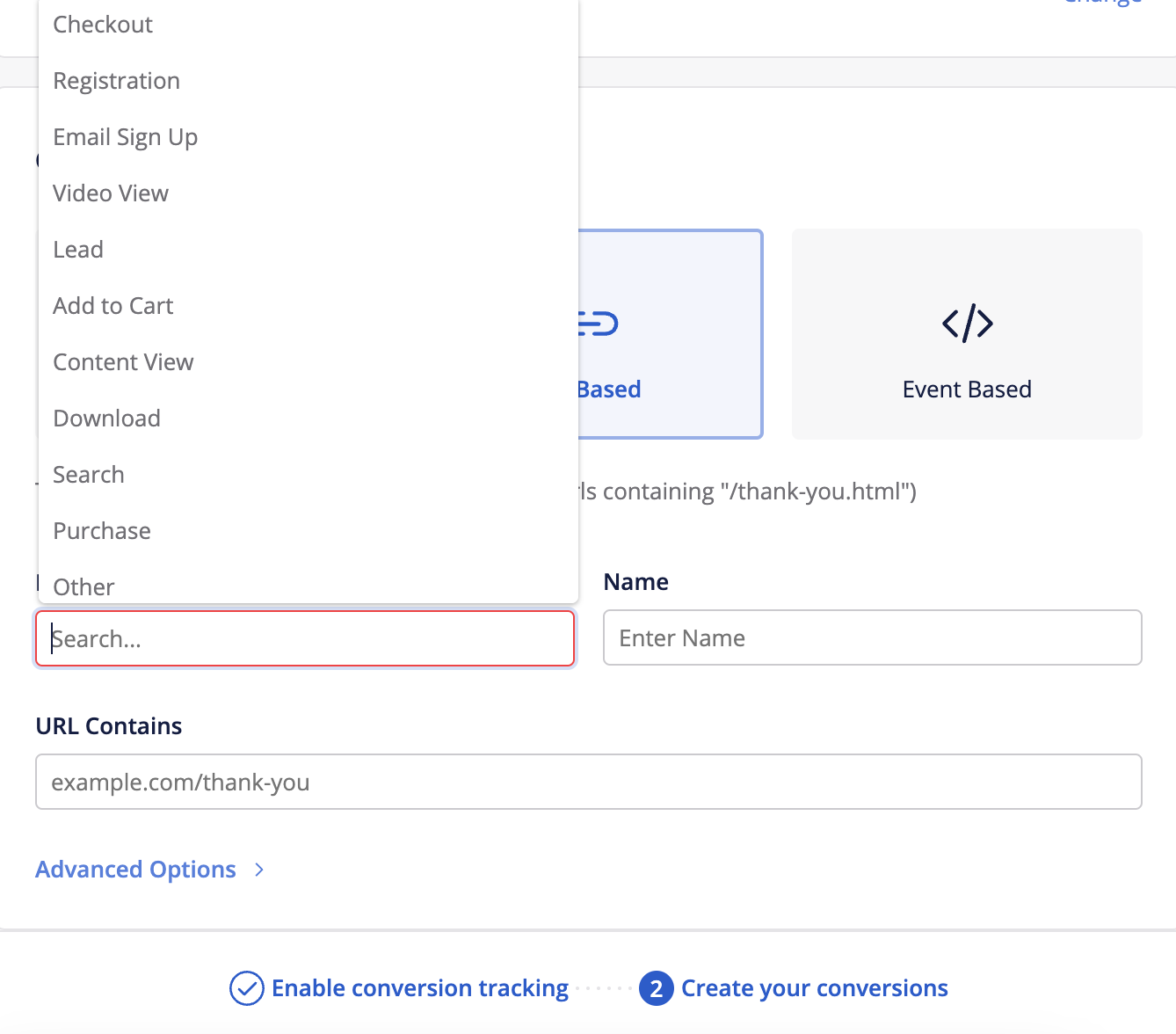 Conversion URL based