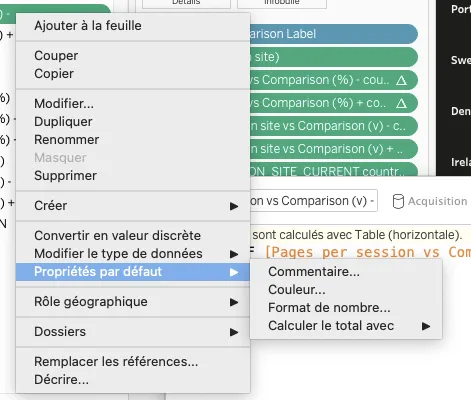 Clique droit sur le champ dans la barre Données > Propriétés par défaut > Format de nombre
