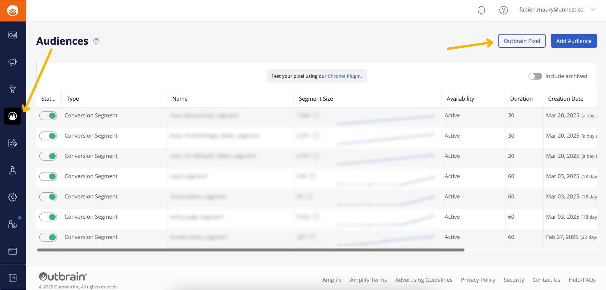 Affichage de l’ID depuis l’interface Outbrain