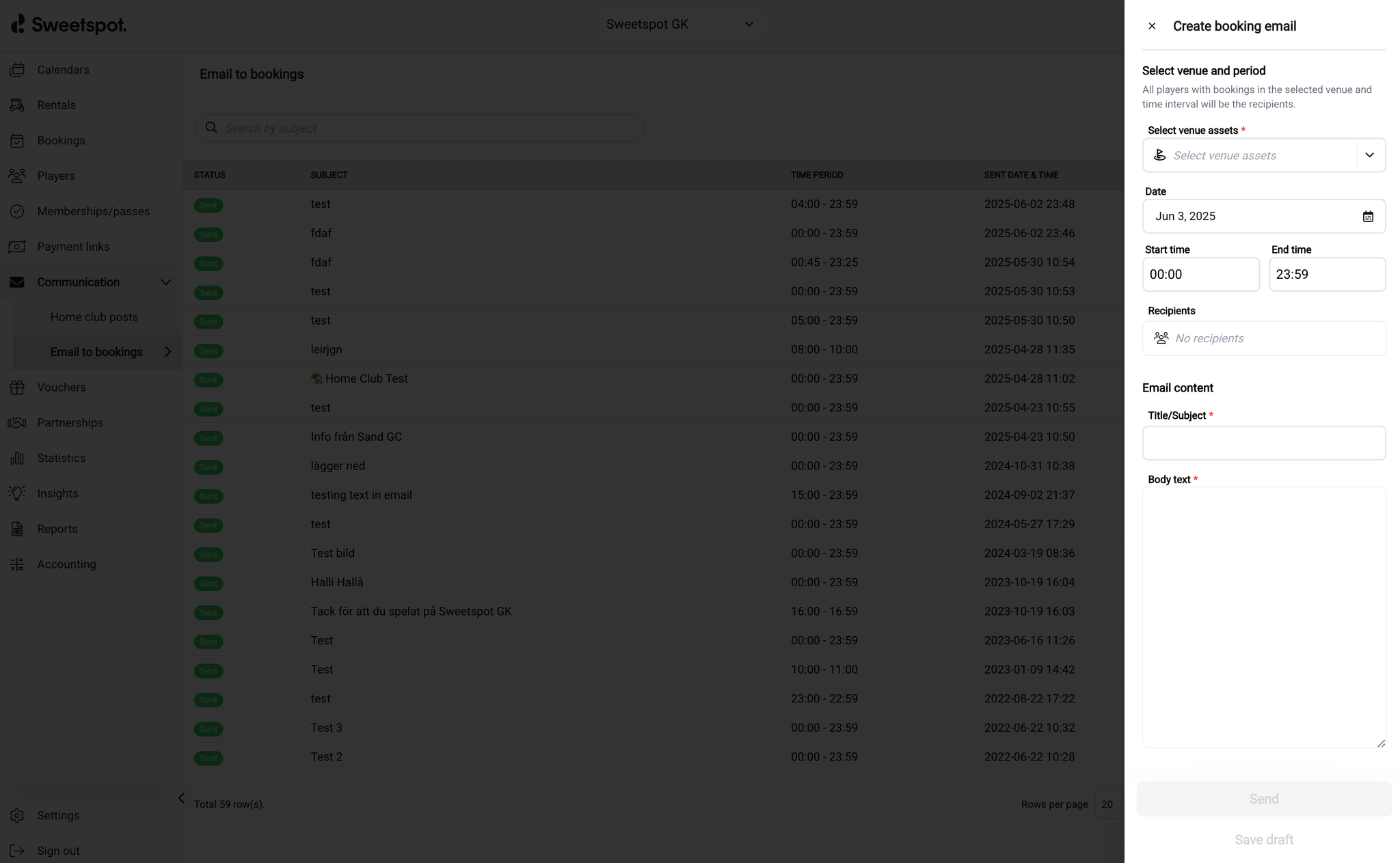 NEW - EMAIL TO BOOKINGS