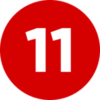 Number 11 Icon Red