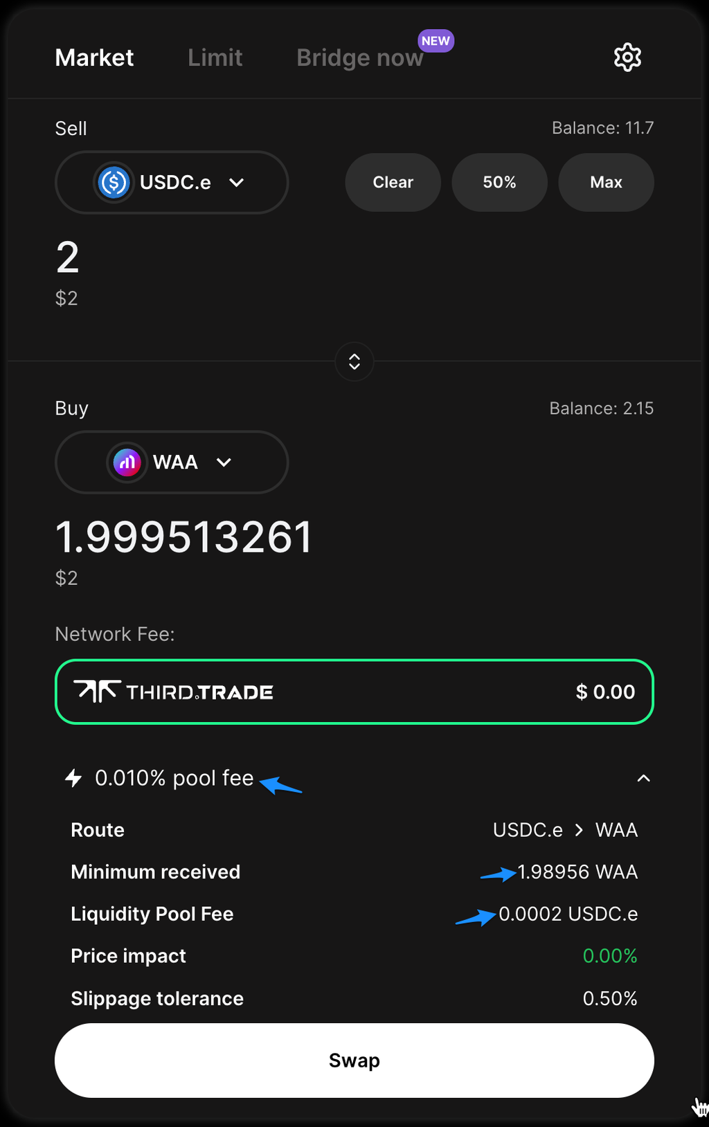 The Liquidity Pool Fees.