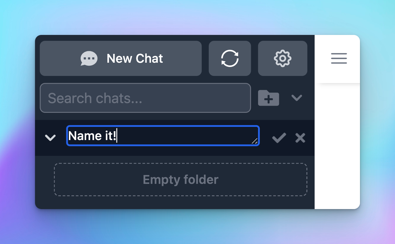 Organize chats