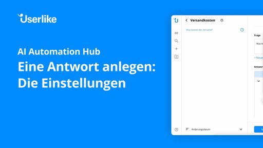 6. Eine Antwort anlegen - Die Einstellungen