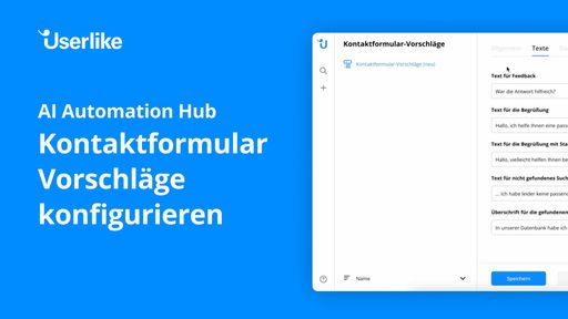 13. Kontaktformular Vorschläge konfigurieren