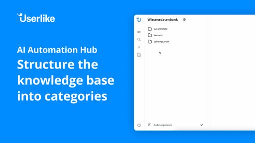 4. Structure the knowledge base into categories