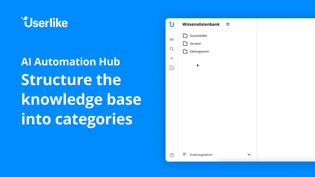 4. Structure the knowledge base into categories