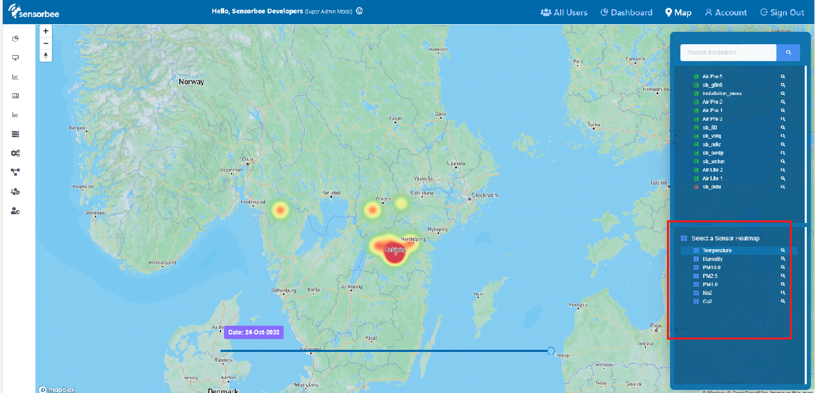 Figure 4 - Heat map