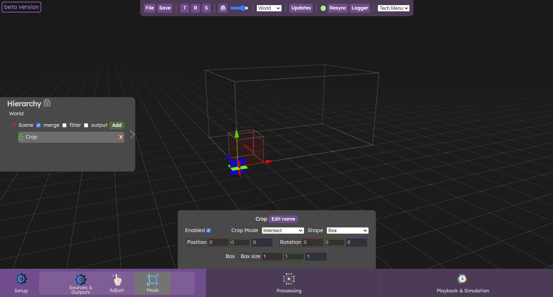 Mask menu in the web UI