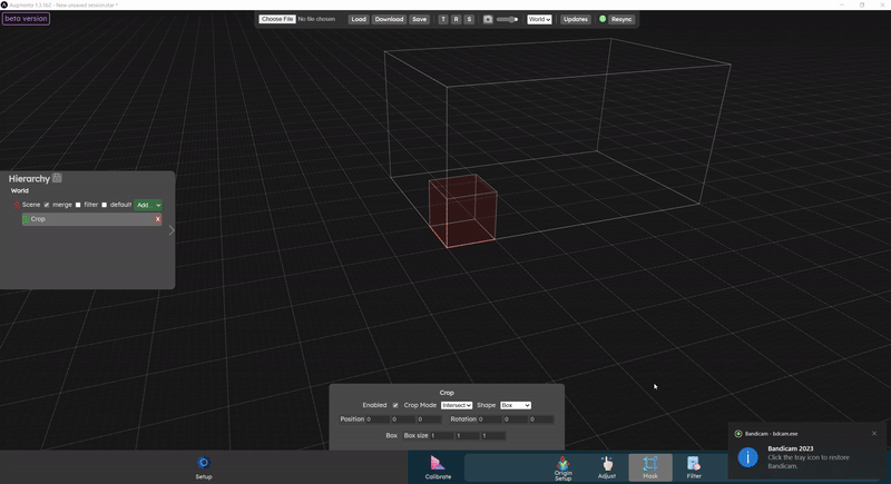 Make a gizmo appear in the web interface