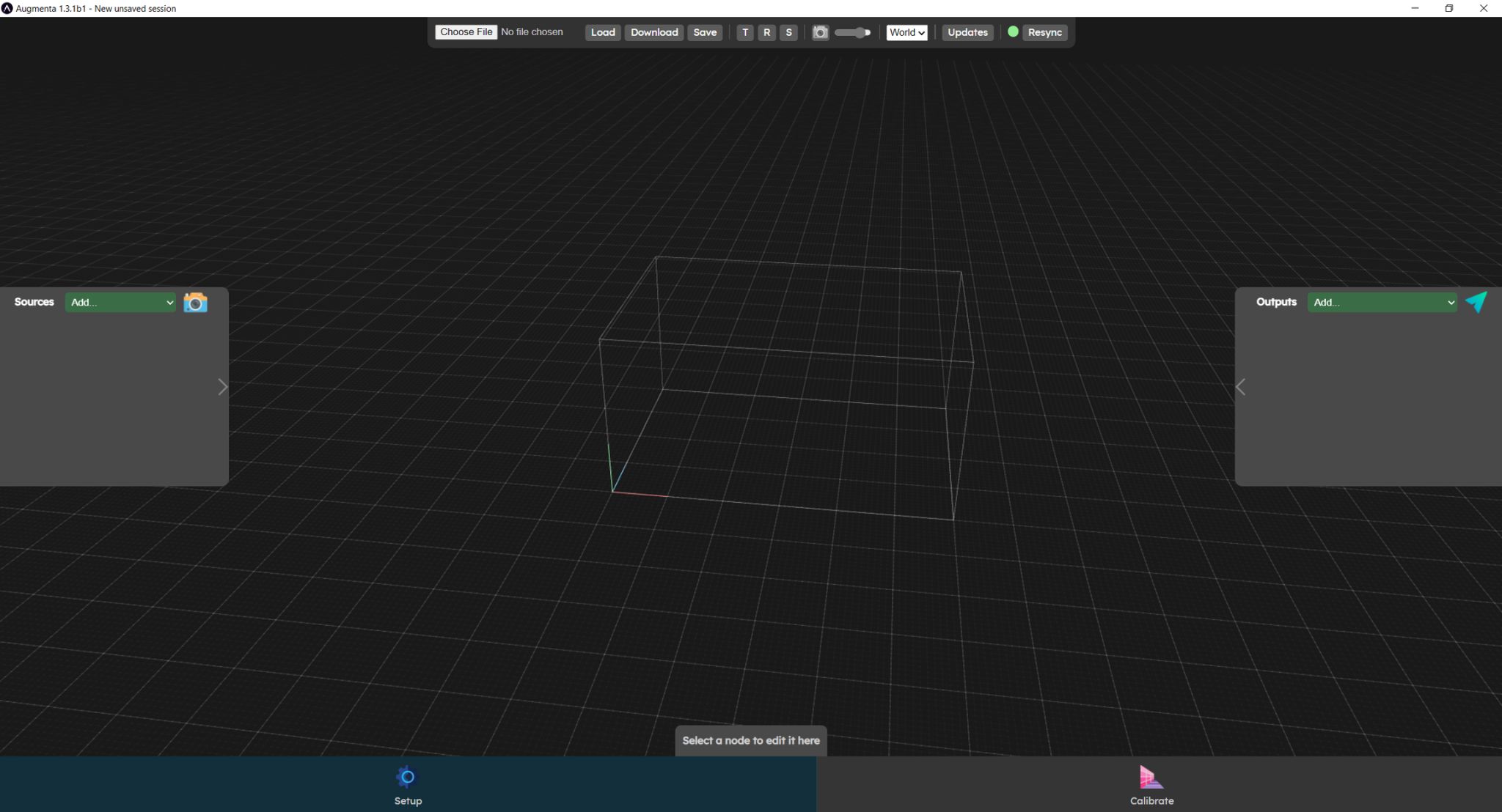 Monitoring view of the web interface