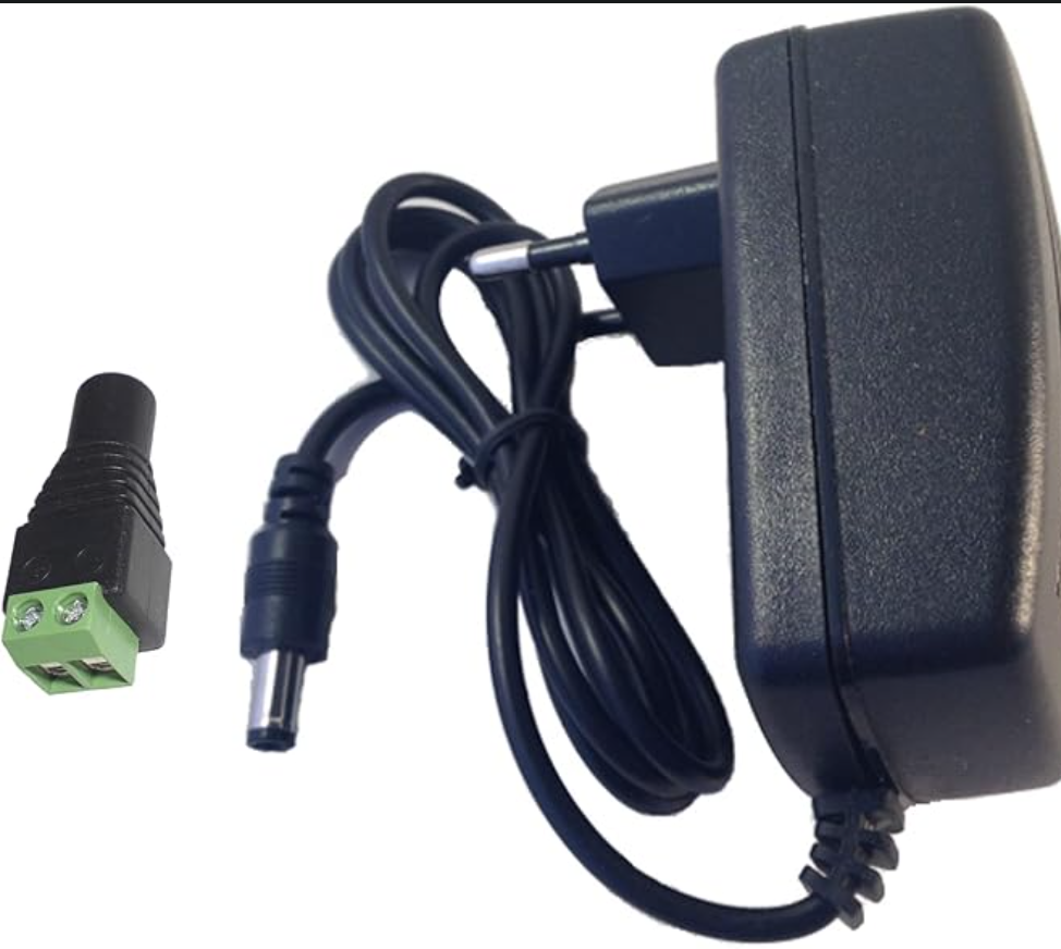 12V/1A power supply sold with a jack female connector