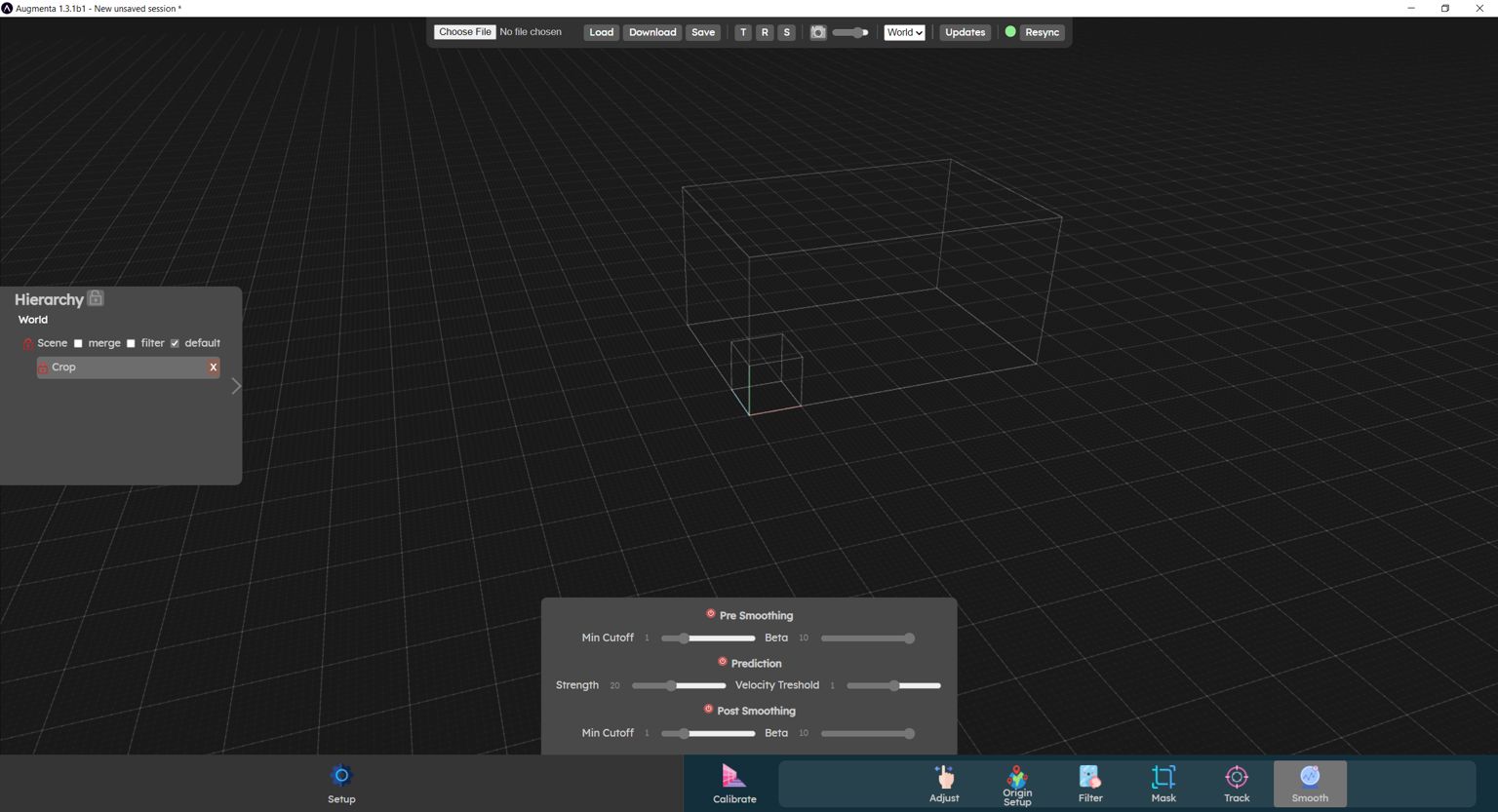 Smooth menu in the web UI