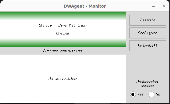 DWAgent interface