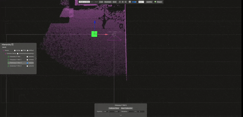 Positioning first camera