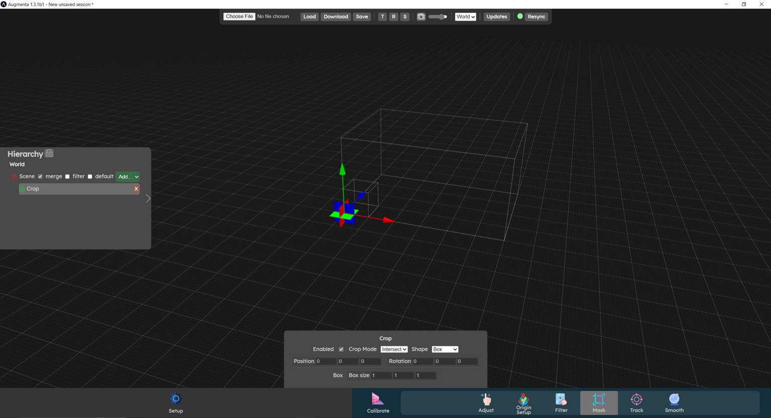 Mask menu in the web UI