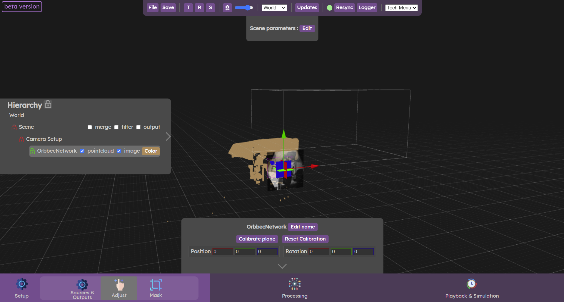 Adjust menu in the web interface