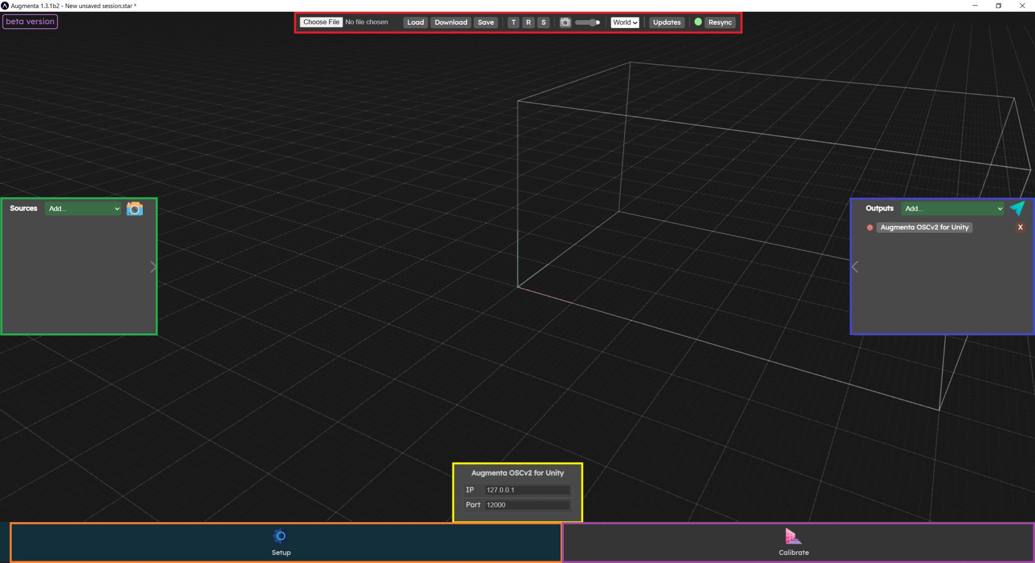 Toolbars of the web interface