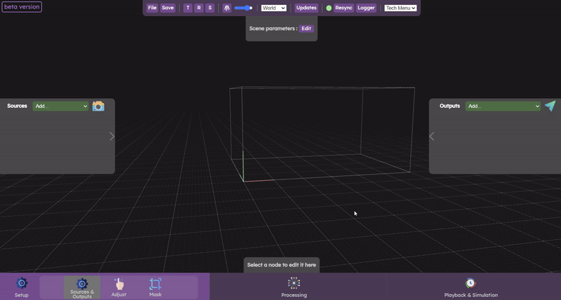Add an output in web interface