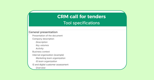 CRM Tool Specifications