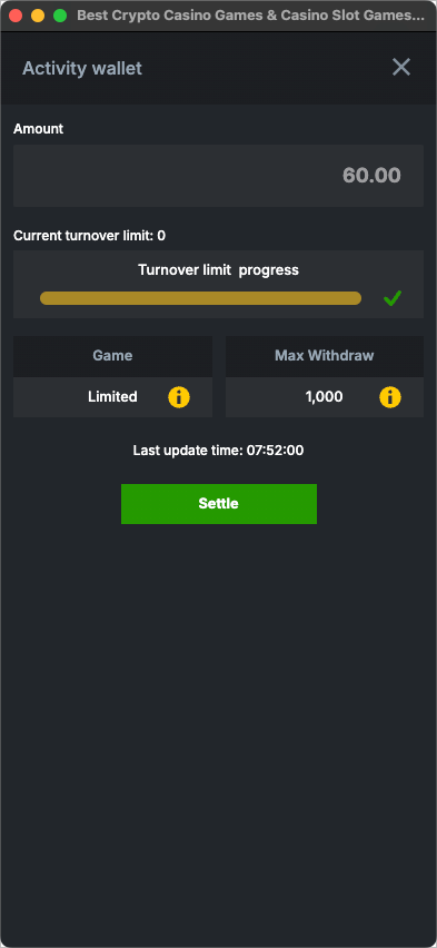 Met wagering requirement