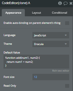 Element properties.