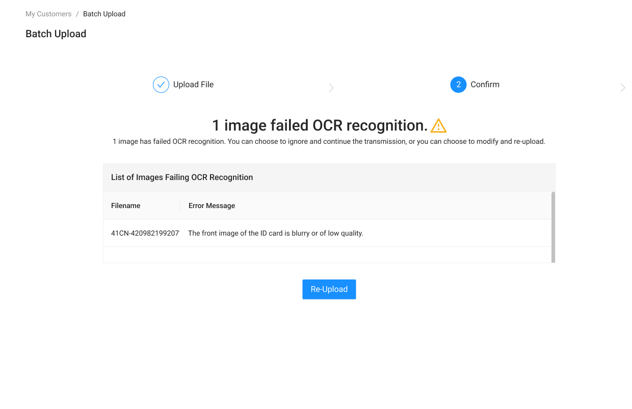 Example of automated OCR results for a proof document 02