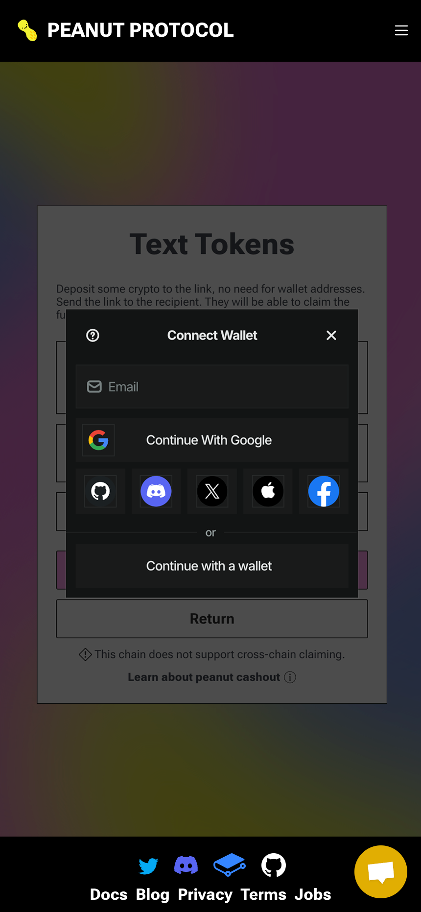 Connect Wallet Screen