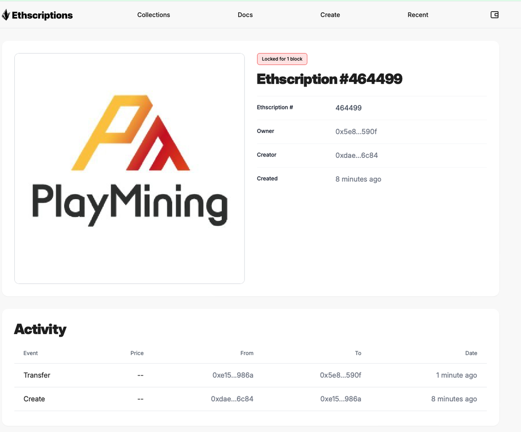 テストネット(Goerli)で弊社サービスのアイコンをEthscriptionsにしてみた(https://goerli.ethscriptions.com/ethscriptions/0x7cfe92f17090f6138e3e0c1ae50f1ecf5721f97d23058ca1d71e92b1c4b3ff2e)。手順は下記。