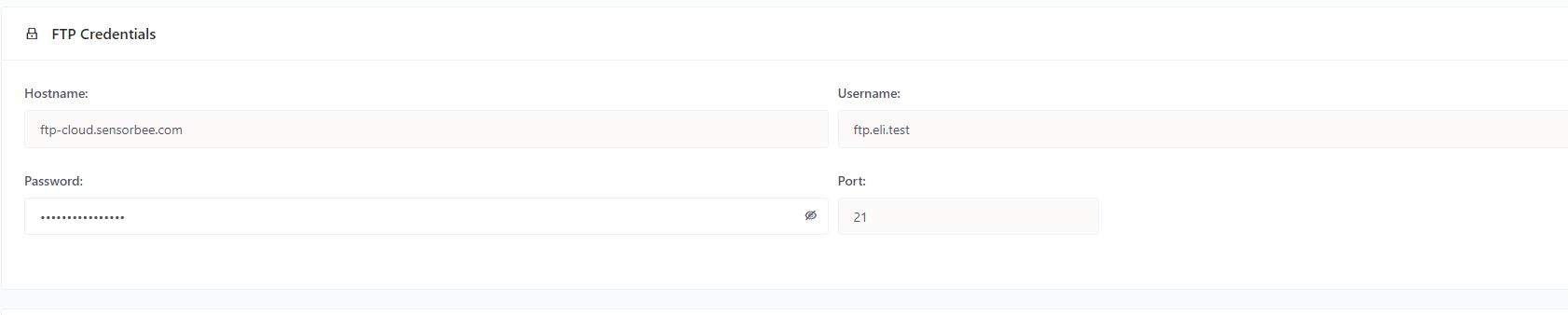 Figure 1 - FTP Credentials