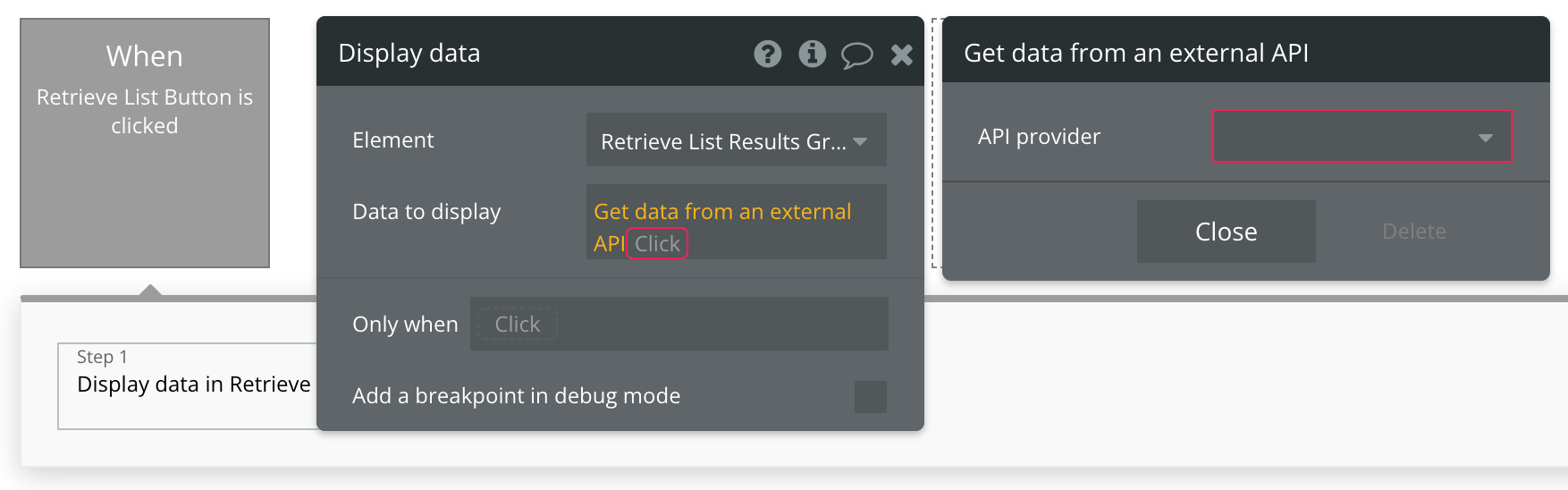 Get data from an external API