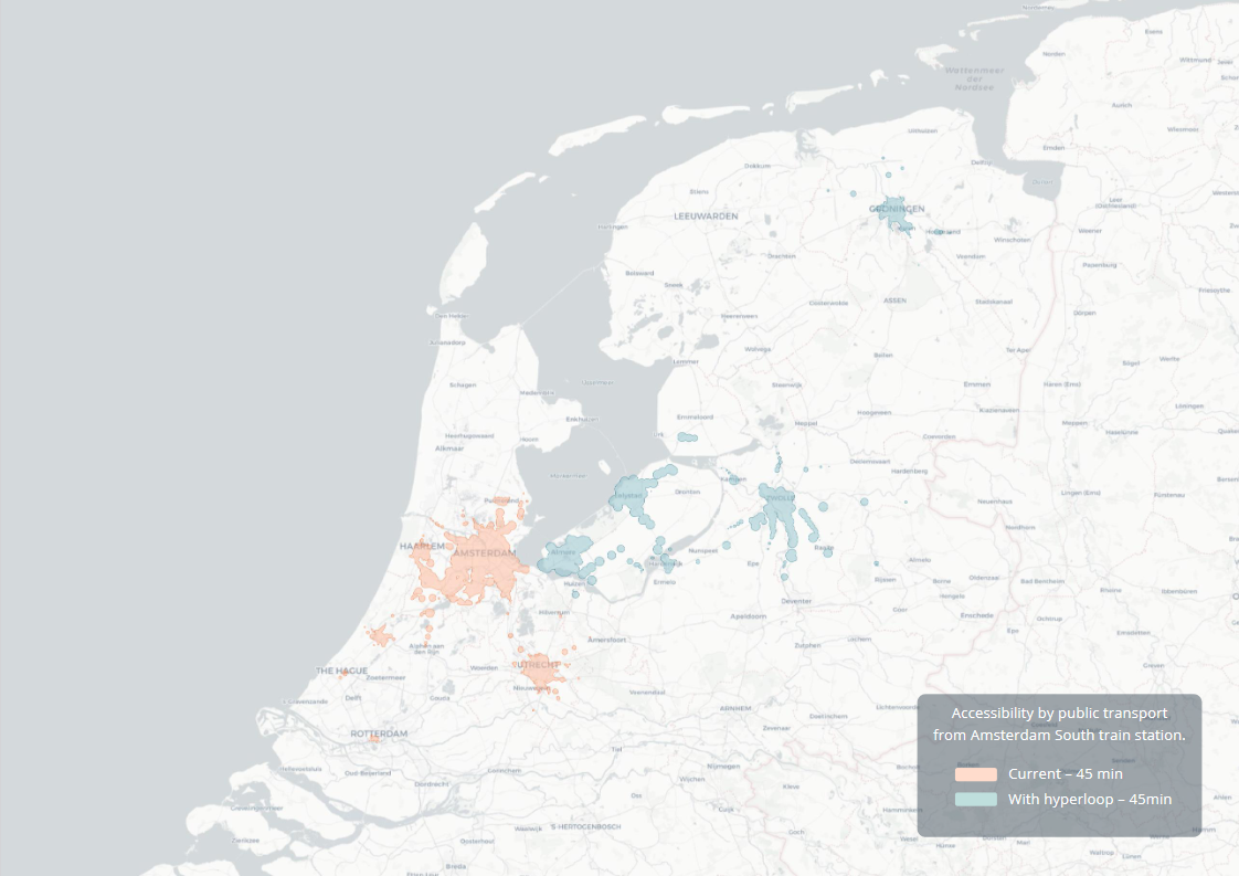 Route 5:  Amsterdam  -  Almere  -  Lelystad  -  Zwolle   -  Groningen