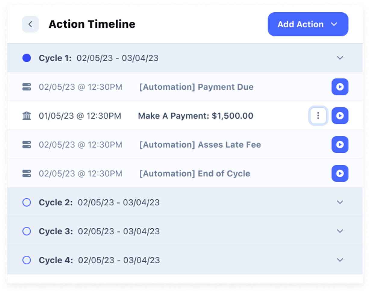 LoanLab Action Timeline Drawer