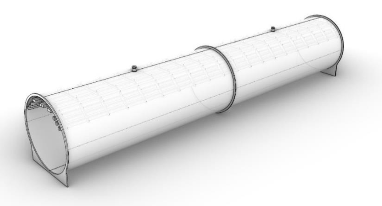 A conceptual 3D model of a Linear Guideway.