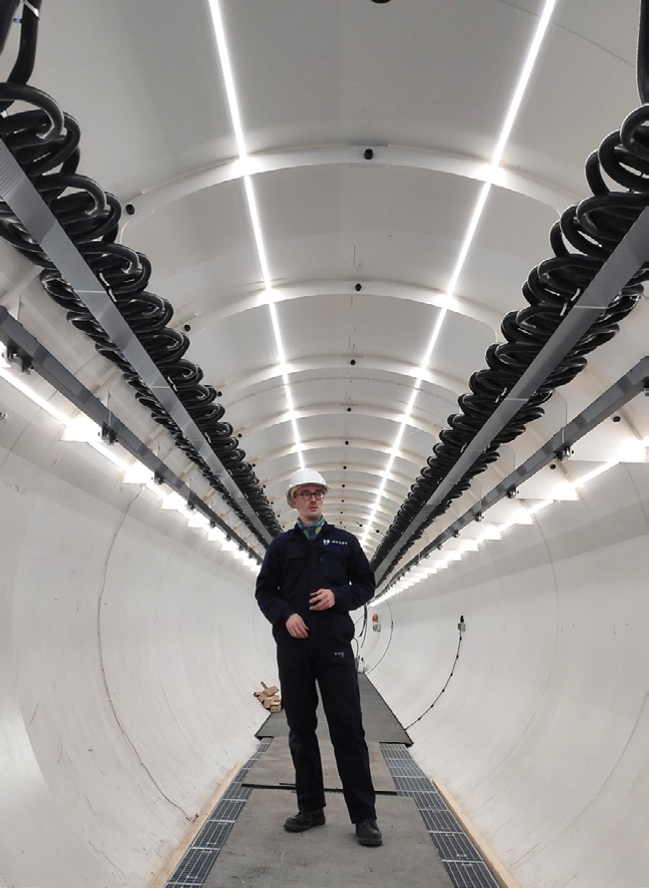 Figure 17: An engineer standing inside of the LSTF for scale.