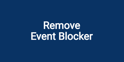 Remove Event Blocker