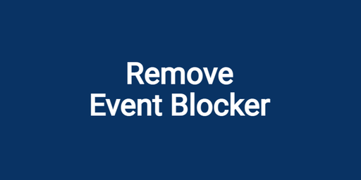 Remove Event Blocker & Enable Admin