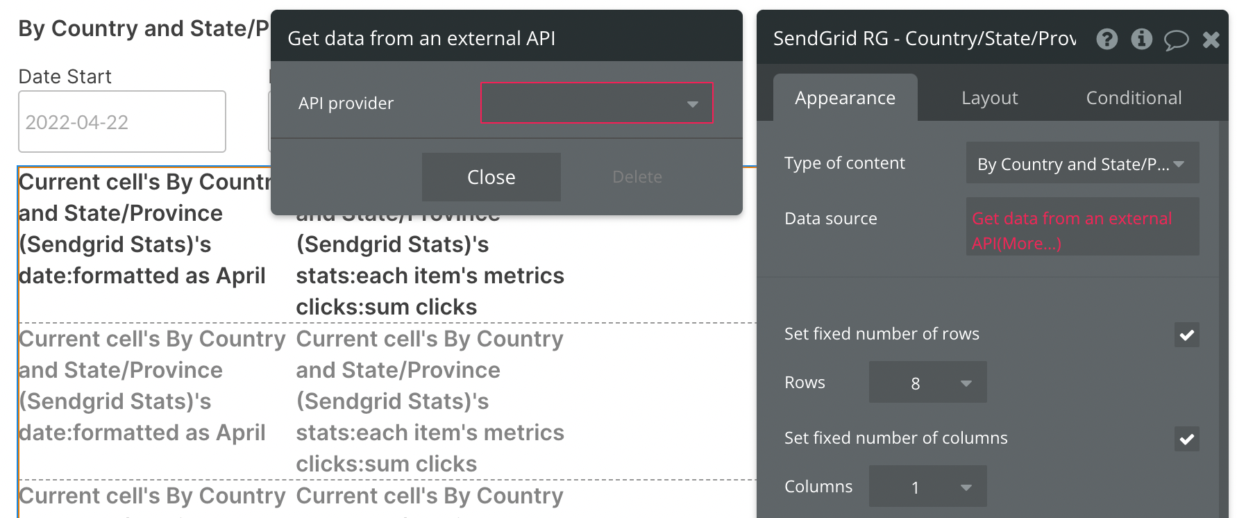 Get data from an external API