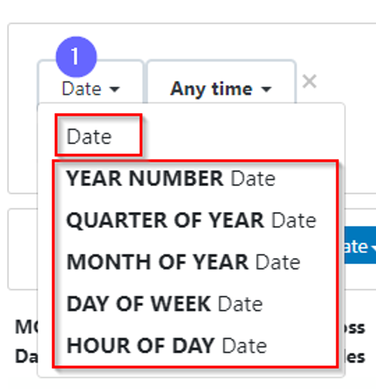 Filter by date range or date part